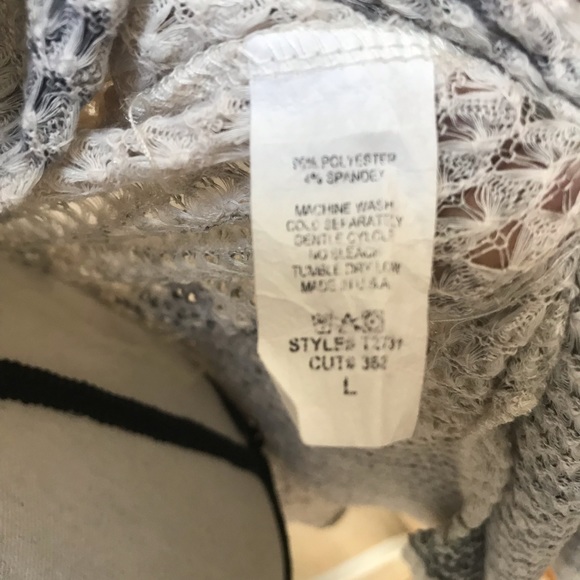 Olive Tree Blue Green Creme Sleeveless Cardigan L - Picture 6 of 6